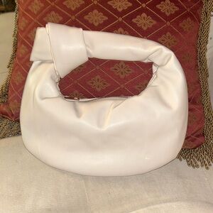 Melie Bianco Top Knot Hand Bag Cream Colored